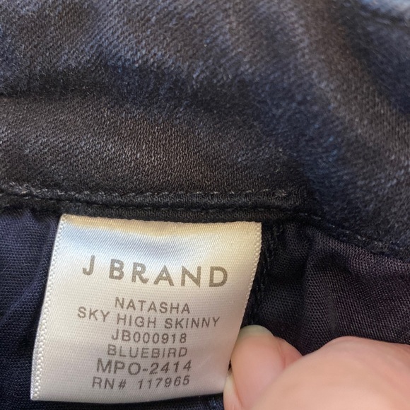 J Brand Natasha Raw Hem High Rise Skinny Crop Blue Jeans in Bluebird Size 25 - Picture 7 of 10